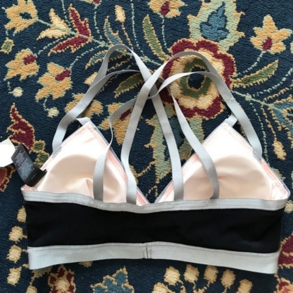 REVOLVE Blue Life Fit Colorblock Bra Velvet Strappy Back - Picture 4 of 6